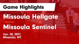 Missoula Hellgate  vs Missoula Sentinel  Game Highlights - Jan. 28, 2021