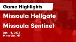 Missoula Hellgate  vs Missoula Sentinel  Game Highlights - Jan. 13, 2023