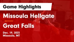 Missoula Hellgate  vs Great Falls  Game Highlights - Dec. 19, 2023