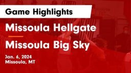 Missoula Hellgate  vs Missoula Big Sky  Game Highlights - Jan. 6, 2024