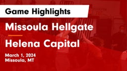 Missoula Hellgate  vs Helena Capital  Game Highlights - March 1, 2024
