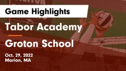 Tabor Academy  vs Groton School  Game Highlights - Oct. 29, 2022