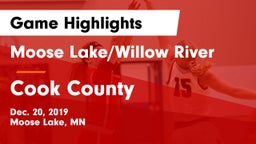 Moose Lake/Willow River  vs Cook County  Game Highlights - Dec. 20, 2019