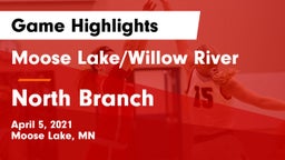 Moose Lake/Willow River  vs North Branch  Game Highlights - April 5, 2021