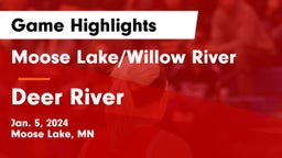 Moose Lake/Willow River  vs Deer River  Game Highlights - Jan. 5, 2024