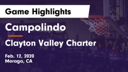 Campolindo  vs Clayton Valley Charter  Game Highlights - Feb. 12, 2020