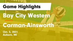 Bay City Western  vs  Carman-Ainsworth   Game Highlights - Oct. 5, 2021