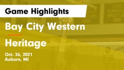 Bay City Western  vs Heritage  Game Highlights - Oct. 26, 2021