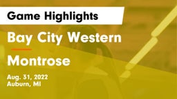 Bay City Western  vs Montrose  Game Highlights - Aug. 31, 2022