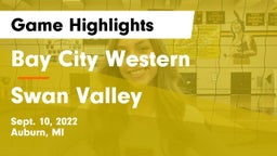 Bay City Western  vs Swan Valley Game Highlights - Sept. 10, 2022