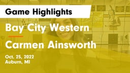 Bay City Western  vs Carmen Ainsworth Game Highlights - Oct. 25, 2022