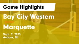 Bay City Western  vs Marquette  Game Highlights - Sept. 9, 2023