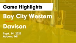 Bay City Western  vs Davison  Game Highlights - Sept. 14, 2023