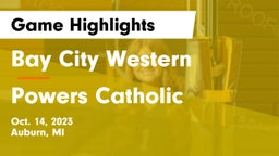 Bay City Western  vs Powers Catholic  Game Highlights - Oct. 14, 2023