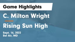 C. Milton Wright  vs Rising Sun High Game Highlights - Sept. 16, 2022
