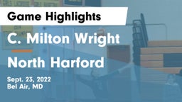 C. Milton Wright  vs North Harford  Game Highlights - Sept. 23, 2022