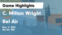 C. Milton Wright  vs Bel Air  Game Highlights - Nov. 3, 2022