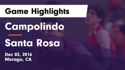 Campolindo  vs Santa Rosa  Game Highlights - Dec 03, 2016
