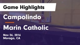 Campolindo  vs Marin Catholic  Game Highlights - Nov 26, 2016