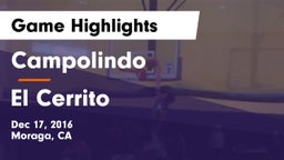 Campolindo  vs El Cerrito  Game Highlights - Dec 17, 2016
