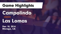 Campolindo  vs Las Lomas  Game Highlights - Dec 18, 2016