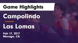 Campolindo  vs Las Lomas  Game Highlights - Feb 17, 2017