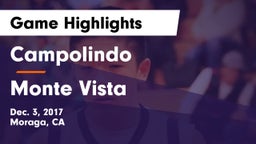Campolindo  vs Monte Vista  Game Highlights - Dec. 3, 2017