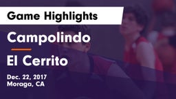 Campolindo  vs El Cerrito  Game Highlights - Dec. 22, 2017