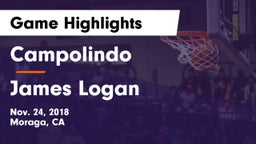 Campolindo  vs James Logan Game Highlights - Nov. 24, 2018