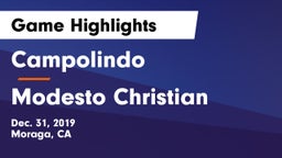 Campolindo  vs Modesto Christian Game Highlights - Dec. 31, 2019