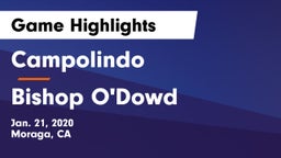 Campolindo  vs Bishop O'Dowd  Game Highlights - Jan. 21, 2020