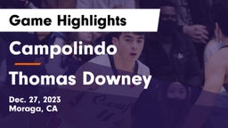 Campolindo  vs Thomas Downey  Game Highlights - Dec. 27, 2023