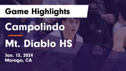 Campolindo  vs Mt. Diablo HS Game Highlights - Jan. 13, 2024