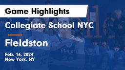 Collegiate School NYC vs Fieldston  Game Highlights - Feb. 16, 2024