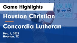 Houston Christian  vs Concordia Lutheran  Game Highlights - Dec. 1, 2023