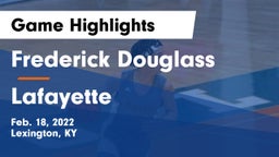 Frederick Douglass vs Lafayette  Game Highlights - Feb. 18, 2022