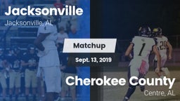 Matchup: Jacksonville High vs. Cherokee County  2019