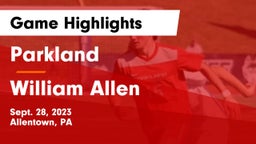 Parkland  vs William Allen  Game Highlights - Sept. 28, 2023