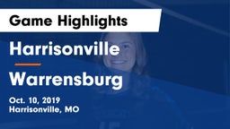 Harrisonville  vs Warrensburg  Game Highlights - Oct. 10, 2019