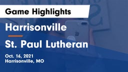 Harrisonville  vs St. Paul Lutheran  Game Highlights - Oct. 16, 2021