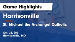 Harrisonville  vs St. Michael the Archangel Catholic  Game Highlights - Oct. 23, 2021