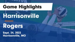 Harrisonville  vs Rogers  Game Highlights - Sept. 24, 2022