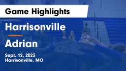 Harrisonville  vs Adrian  Game Highlights - Sept. 12, 2023
