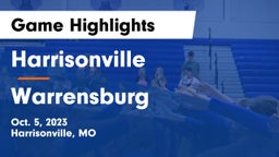 Harrisonville  vs Warrensburg  Game Highlights - Oct. 5, 2023