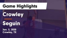 Crowley  vs Seguin  Game Highlights - Jan. 3, 2020