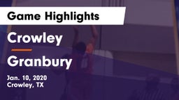 Crowley  vs Granbury  Game Highlights - Jan. 10, 2020