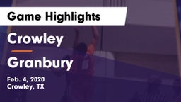 Crowley  vs Granbury  Game Highlights - Feb. 4, 2020