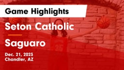 Seton Catholic  vs Saguaro  Game Highlights - Dec. 21, 2023