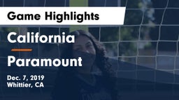 California  vs Paramount  Game Highlights - Dec. 7, 2019