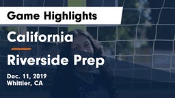 California  vs Riverside Prep Game Highlights - Dec. 11, 2019